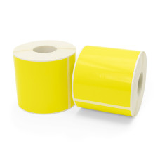 Етикетка кольорова 100x150/ 0,5 тисяч поліпропілен жовта (вт 41)