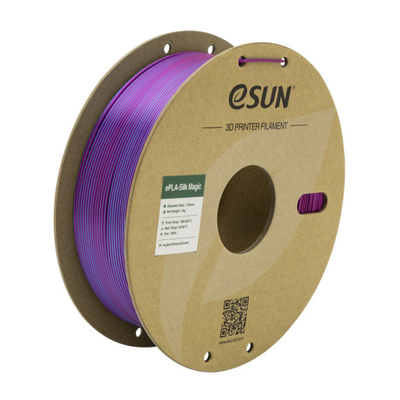 Пластик для 3D принтера (filament) eSUN ePLA-Silk Magic 1,75 мм, 1кг, червоний+синій (ePLA-SilkMagic-P175RU1)