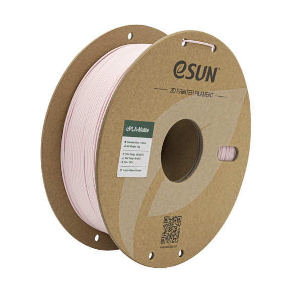 Пластик для 3D принтера (filament) eSUN ePLA Matte, 1,75 мм, 1кг, Peach Pink (ePLA-Matte-P175TP1)