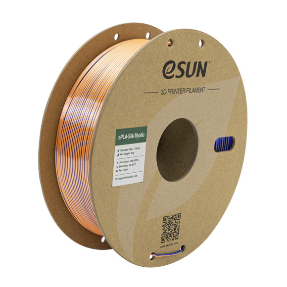 Пластик для 3D принтера (filament) eSUN ePLA-Silk Mystic 1,75 мм, 1кг, Blue-Orange-Green (ePLA-SilkMystic-P175BOG1)