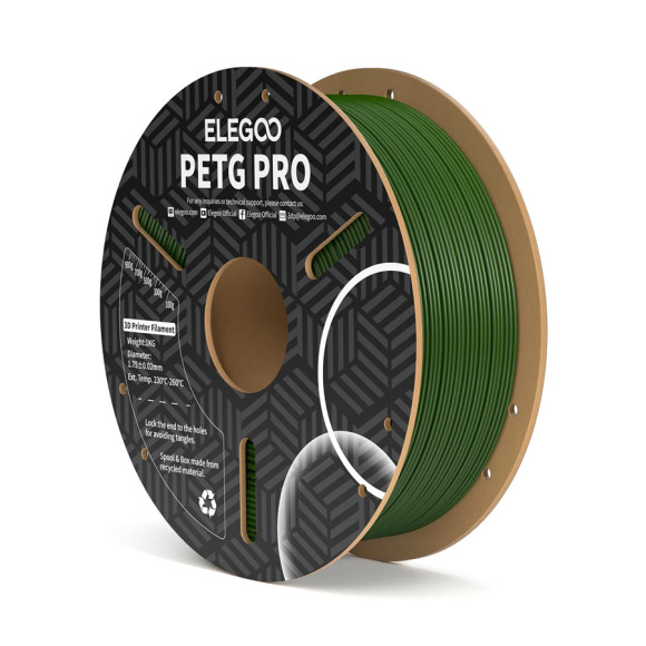 Філамент ELEGOO PETG PRO, 1,75мм, 1кг оливковий (olive green), (50.203.0449)