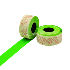 Етикет-стрічка 26x16 прямокутна зелена Printex