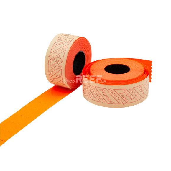 Етикет-стрічка 26x16 прямокутна помаранчева Printex