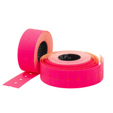 Етикет-стрічка 21x12 прямокутна малинова Printex