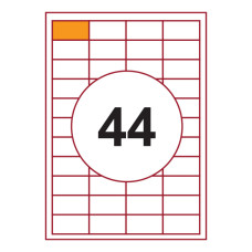 Етикетка A4 - 44 штуки на аркуші 48,3x25,4 (100 аркушів)